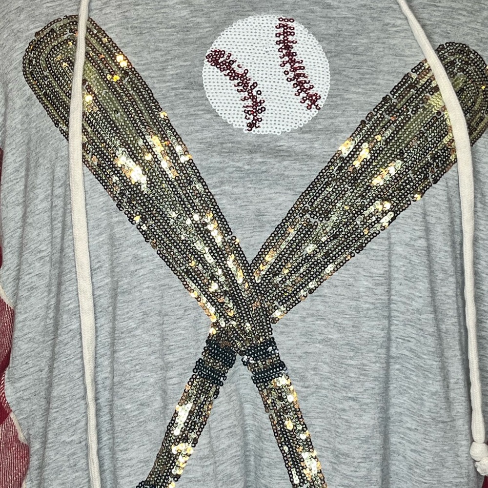 Upcycled QOS Baseball Hoodie